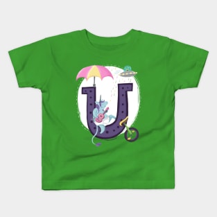 Letter U is for Unicorn - Cute Teachers Gifts Kids T-Shirt